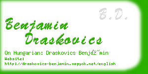 benjamin draskovics business card